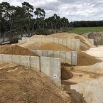 Sand, gravel, cement and other aggregates at Lakenheath recycling centre.
