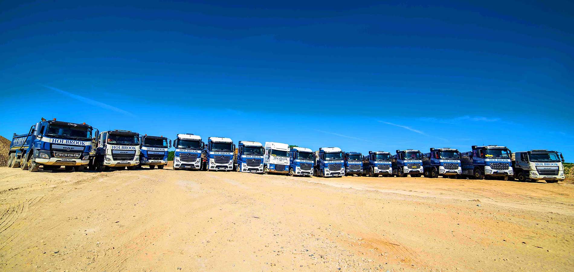 Fleet of some of the lorries working for Rory