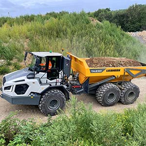 Leibherr Ta230 hauling materials