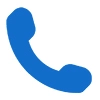 Blue telephone icon