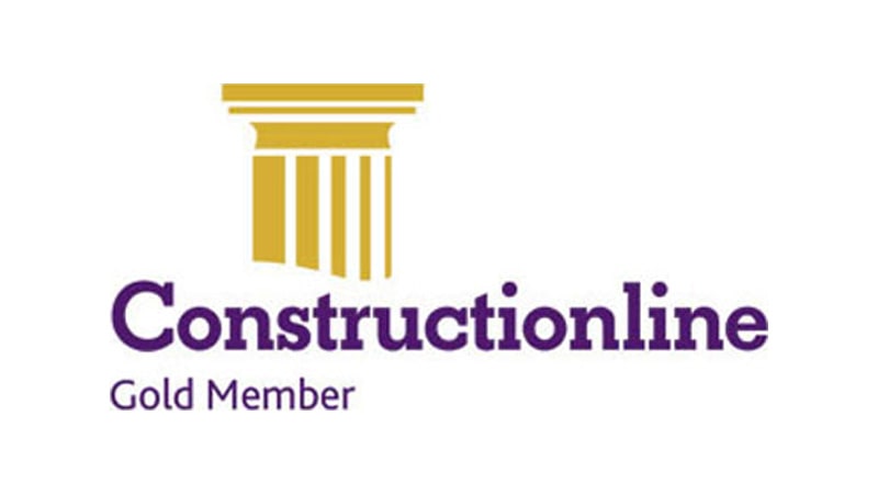 Construction gold line member logo