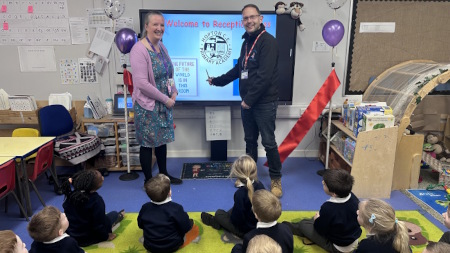 Hopton School children with Rory J Holbrook