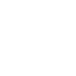 White linked inicon which takes users to linked in page