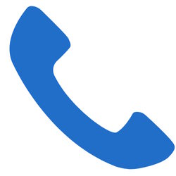 Blue telephone icon