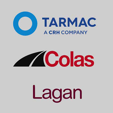 Tarmac, Colas and Lagan logos